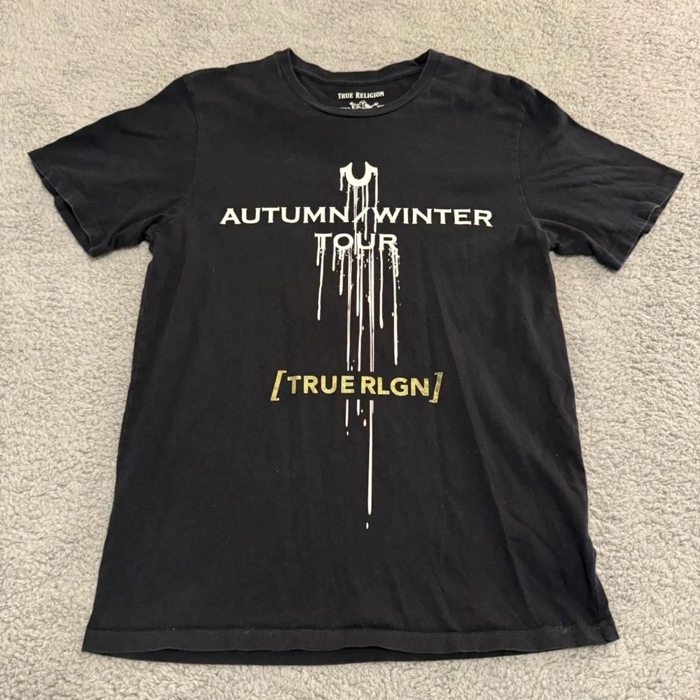 True Religion Autumn Winter World Tour‎ Men’s Shirt Size Small Black